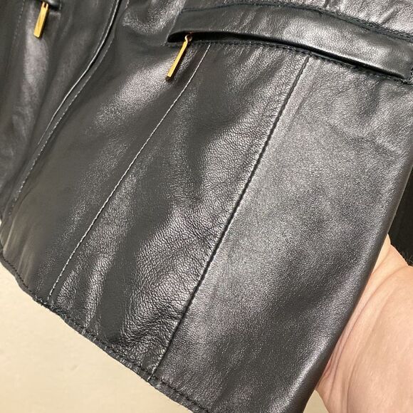 BCBG Max Azria Leather Jacket Size 6 - Picture 5 of 6